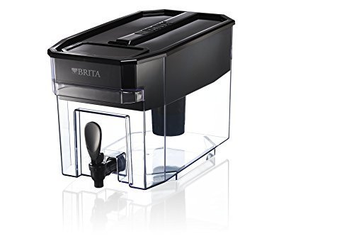 brita extra large 18 cup filtered water dispenser with 1 standard filter, made without bpa, ultramax, black