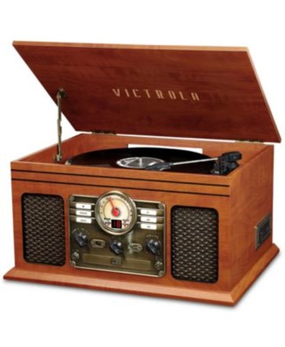 Victrola VTA-200BMAHG Wooden 6-in-1 Nostalgic Record Player - Mahogany