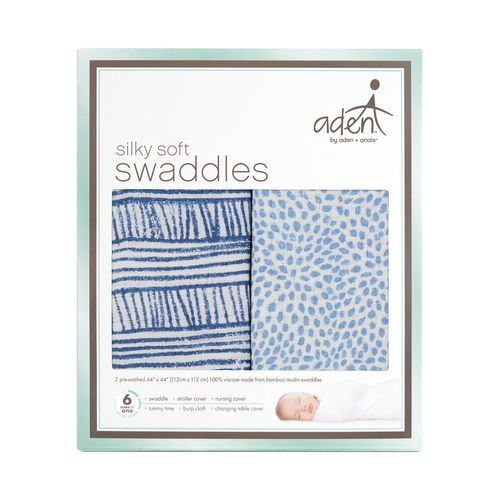 aden silky soft swaddles 2 pack