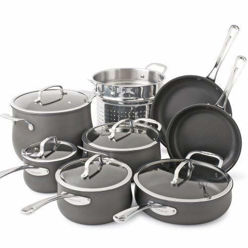 13-Piece Contour Hard Anodized Cookware Set (64-13) Black Cuisinart