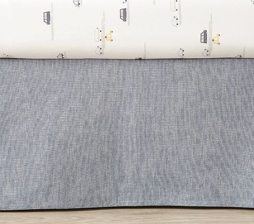 chambray crib skirt