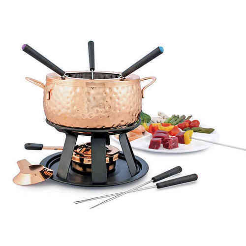 Swissmar 11Piece 350 degrees Copper Biel Meat Fondue Set eBay