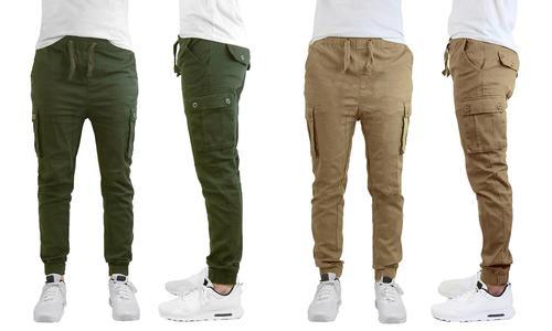 olive cargo joggers