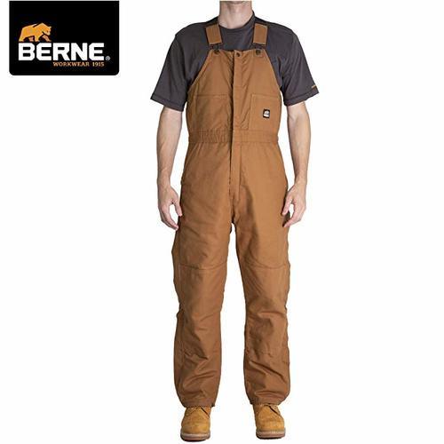 berne men s duck deluxe insulated bib overalls brown berne insulated bibs size chart