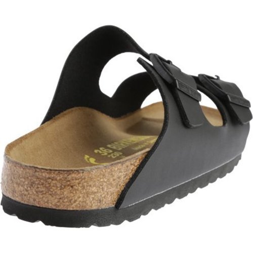 birkenstock arizona black birko flor narrow fit flat sandals