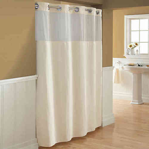 Hookless Waffle Fabric Shower Curtain Cream Size 54" x 80" eBay