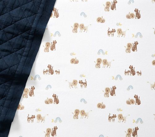 pottery barn flannel crib sheet