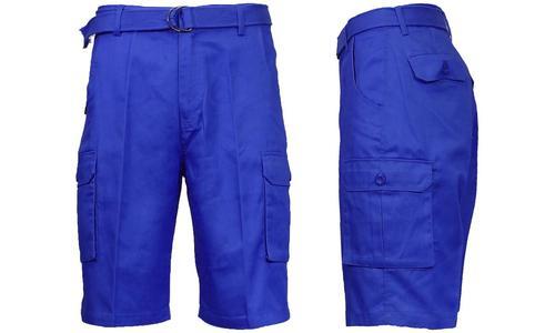 mens royal blue cargo shorts