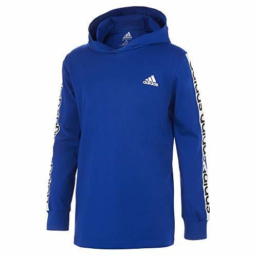 adidas Boys' Long Sleeve Cotton Jersey Hooded T-Shirt Tee, BoS ... adidas Boys' Long Sleeve Cotton Jersey Hooded T-Shirt Tee, BoS ...