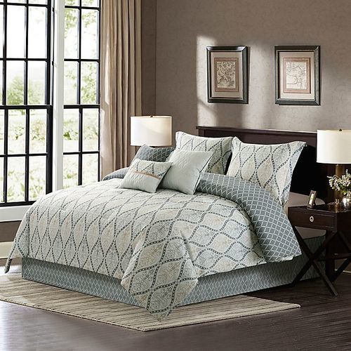 B Smith 7 Piece Betty Comforter Set Natural Size King Blinq - B Smith Bedding B Smith 7 Piece Betty Comforter Set Natural Size King Blinq - B Smith Bedding
