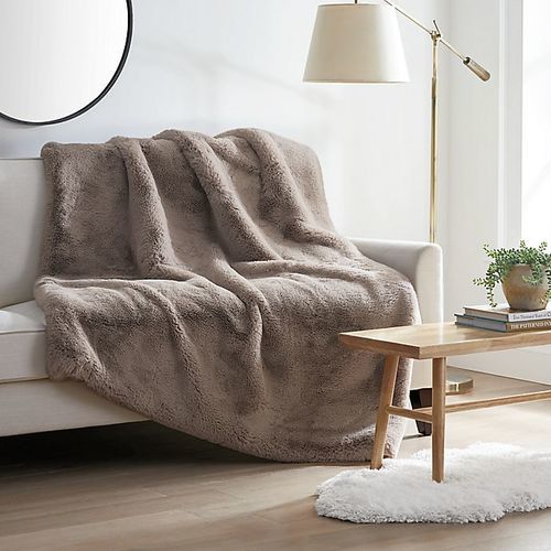 ugg mammoth faux fur throw